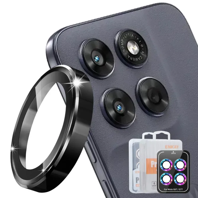 Protection Objectifs Motorola Moto G67 / G77 - Verre 9H et Bague Aluminium