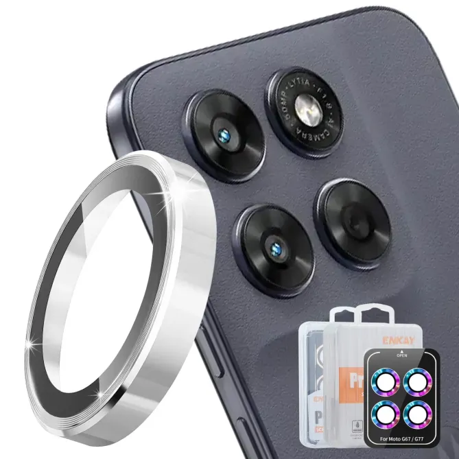 Protection Objectifs Motorola Moto G67 / G77 - Verre 9H et Bague Aluminium