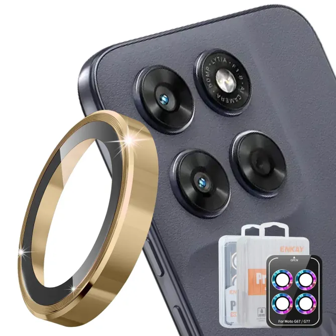 Protection Objectifs Motorola Moto G67 / G77 - Verre 9H et Bague Aluminium