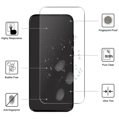Verre Trempé Motorola Moto G67 G77 9H 2.5D Bords Arrondis Transparent