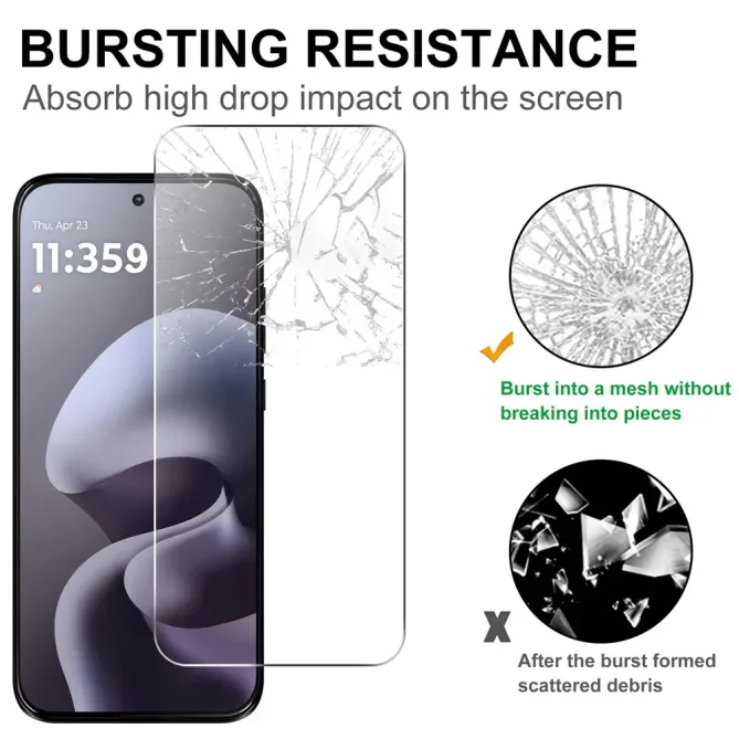 Verre Trempé Motorola Moto G67 G77 9H 2.5D Bords Arrondis Transparent