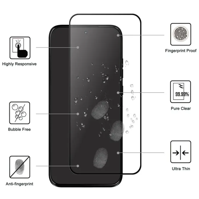 Verre Trempé Motorola Moto G67 / G77 Pleine Surface Contour Noir