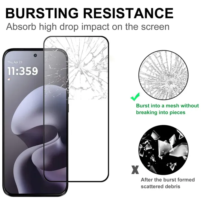 Verre Trempé Motorola Moto G67 / G77 Pleine Surface Contour Noir