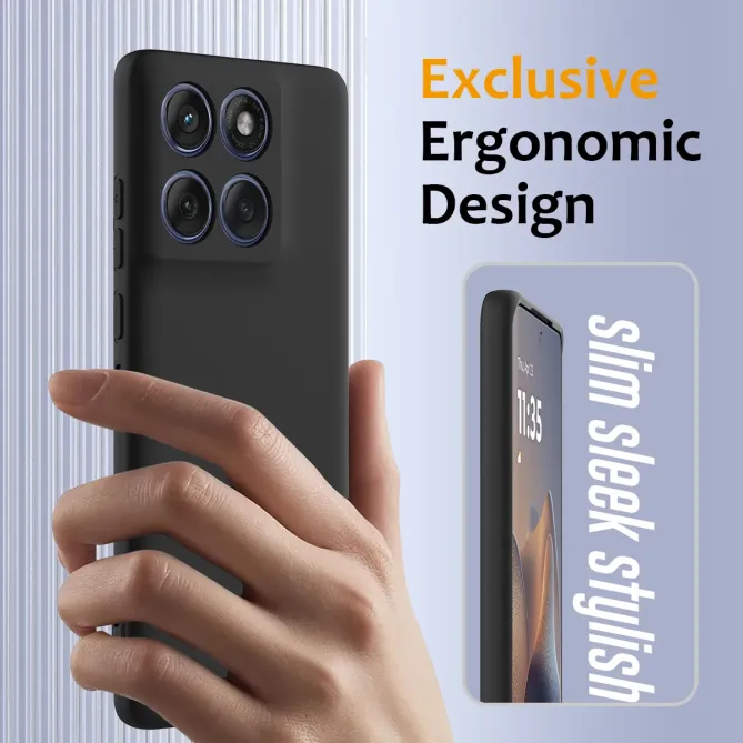 Coque Silicone Liquide Magnétique Motorola Moto G77 G67 Dragonne