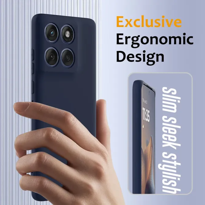 Coque Silicone Liquide Magnétique Motorola Moto G77 G67 Dragonne