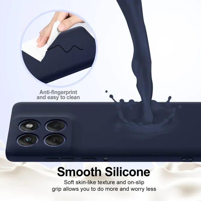 Coque Silicone Liquide Magnétique Motorola Moto G77 G67 Dragonne