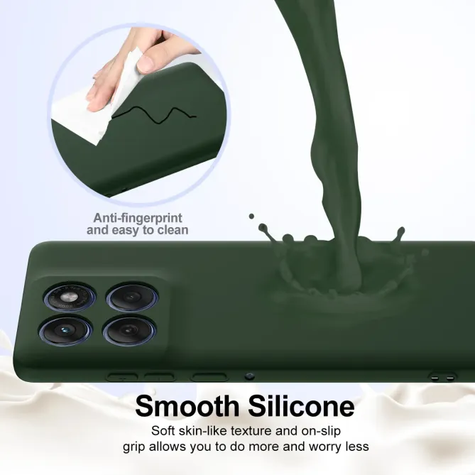 Coque Silicone Liquide Magnétique Motorola Moto G77 G67 Dragonne