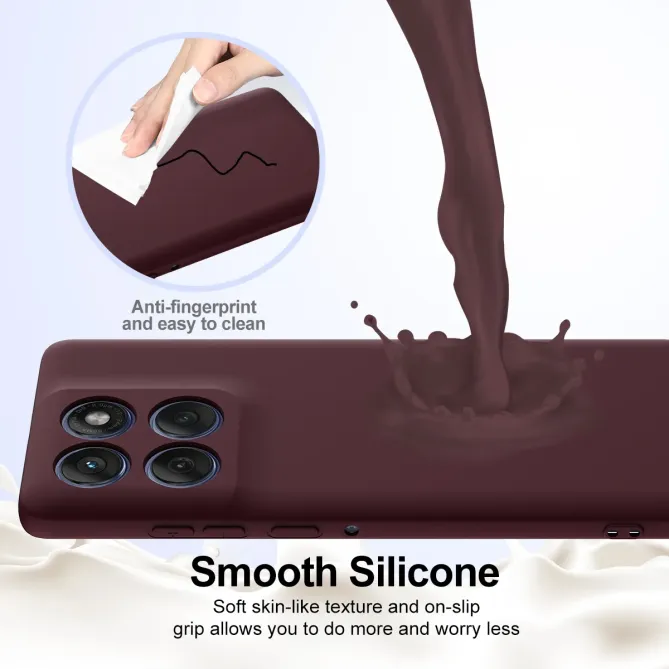 Coque Silicone Liquide Magnétique Motorola Moto G77 G67 Dragonne