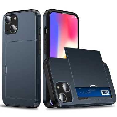 Coque iPhone 15 Blindée avec Compartiment Carte Caché
