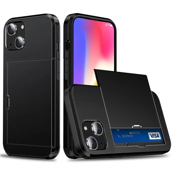 Coque iPhone 15 Blindée avec Compartiment Carte Caché