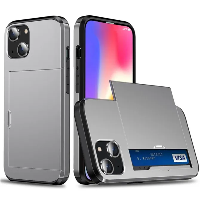 Coque iPhone 15 Blindée avec Compartiment Carte Caché