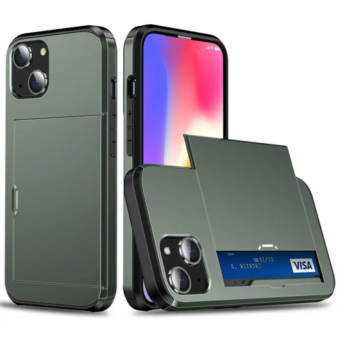 Coque iPhone 15 Blindée avec Compartiment Carte Caché