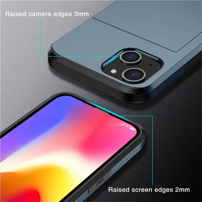 Coque iPhone 15 Blindée avec Compartiment Carte Caché