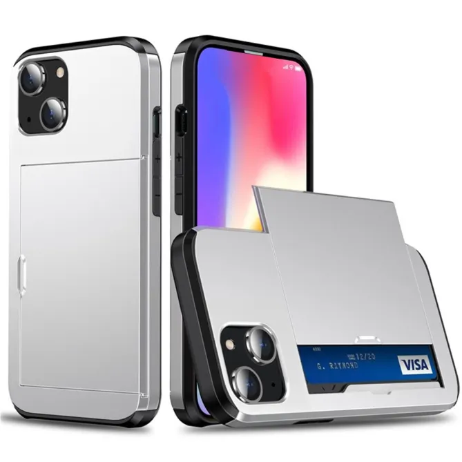 Coque iPhone 15 Blindée avec Compartiment Carte Caché
