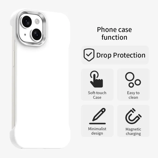 Coque iPhone 15 Ultra-Fine Sans Cadre Coins Renforcés