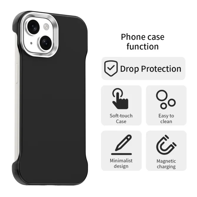Coque iPhone 15 Ultra-Fine Sans Cadre Coins Renforcés