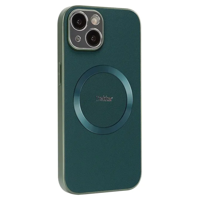 Coque iPhone 15 Compatible MagSafe Simili Cuir Slim