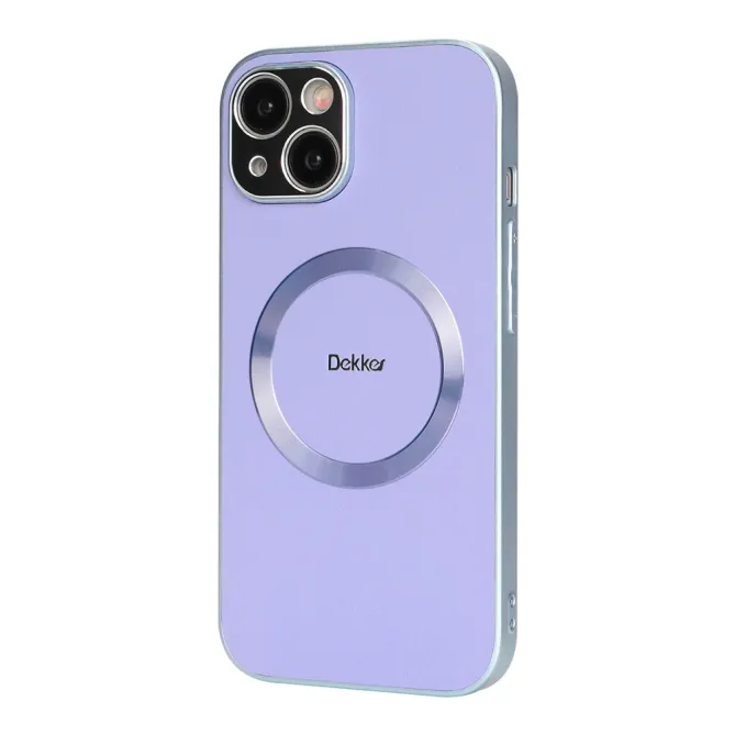Coque iPhone 15 Compatible MagSafe Simili Cuir Slim