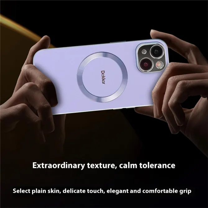 Coque iPhone 15 Compatible MagSafe Simili Cuir Slim