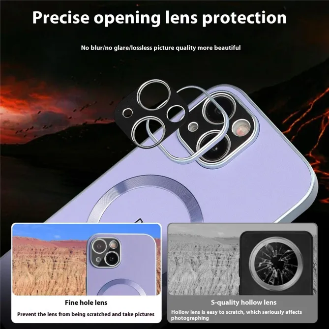 Coque iPhone 15 Compatible MagSafe Simili Cuir Slim