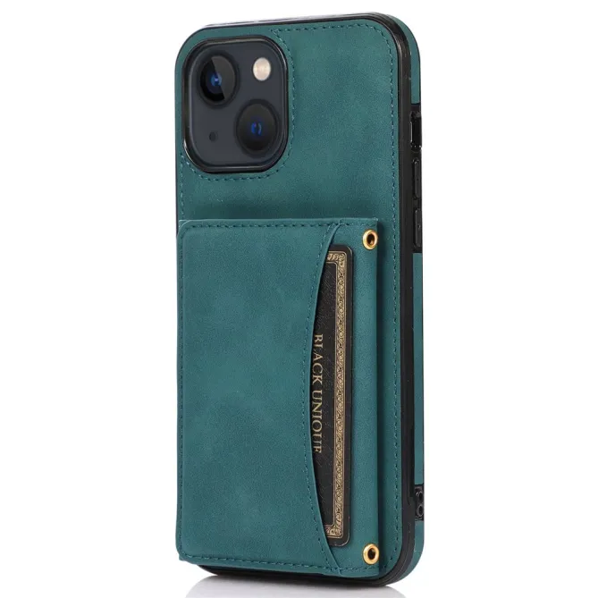 Coque iPhone 15 Portefeuille Tri-Fold Simili Cuir Béquille