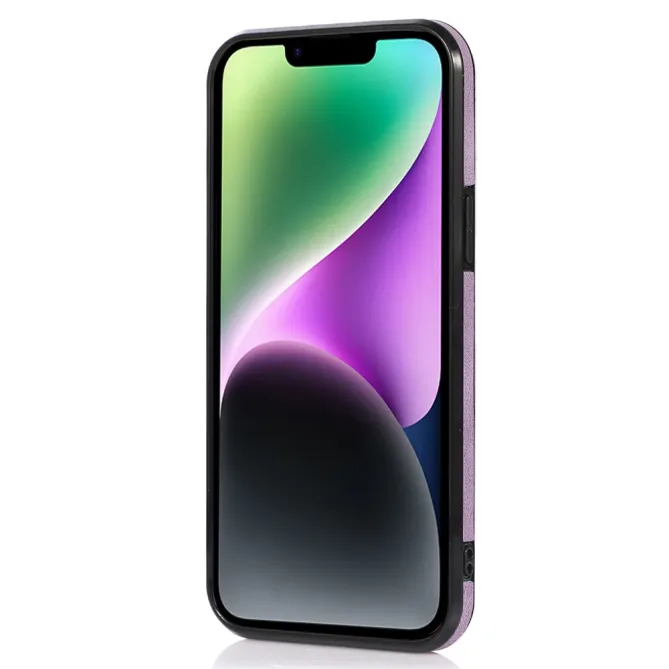 Coque iPhone 15 Portefeuille Tri-Fold Simili Cuir Béquille