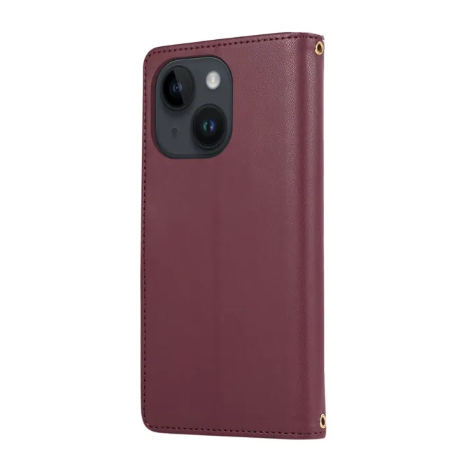 Housse iPhone 15 Matelassée Zippée Multi-Cartes Dragonne