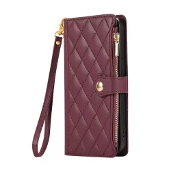 Housse iPhone 15 Matelassée Zippée Multi-Cartes Dragonne