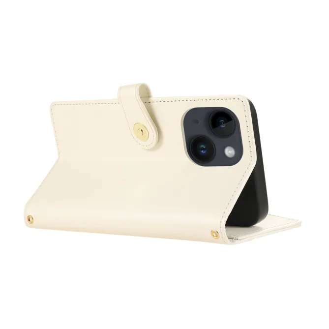 Housse iPhone 15 Matelassée Zippée Multi-Cartes Dragonne