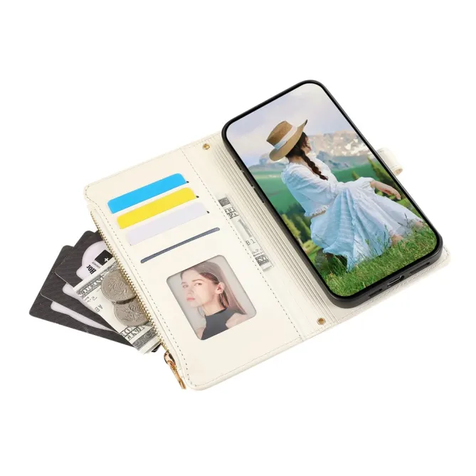 Housse iPhone 15 Matelassée Zippée Multi-Cartes Dragonne