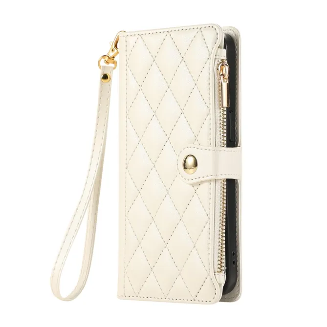 Housse iPhone 15 Matelassée Zippée Multi-Cartes Dragonne