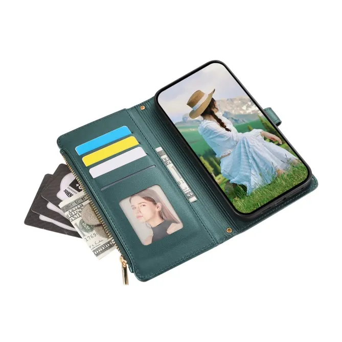 Housse iPhone 15 Matelassée Zippée Multi-Cartes Dragonne