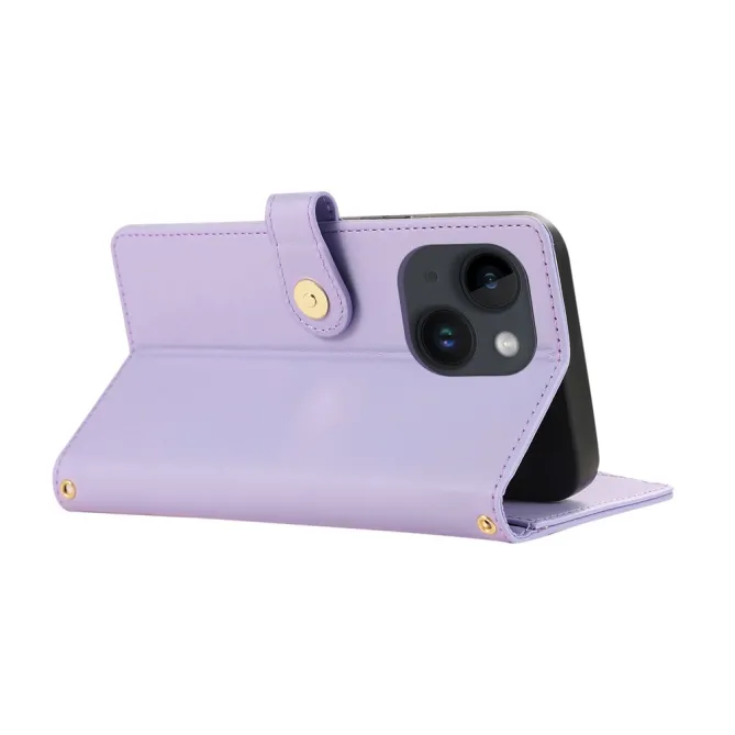 Housse iPhone 15 Matelassée Zippée Multi-Cartes Dragonne