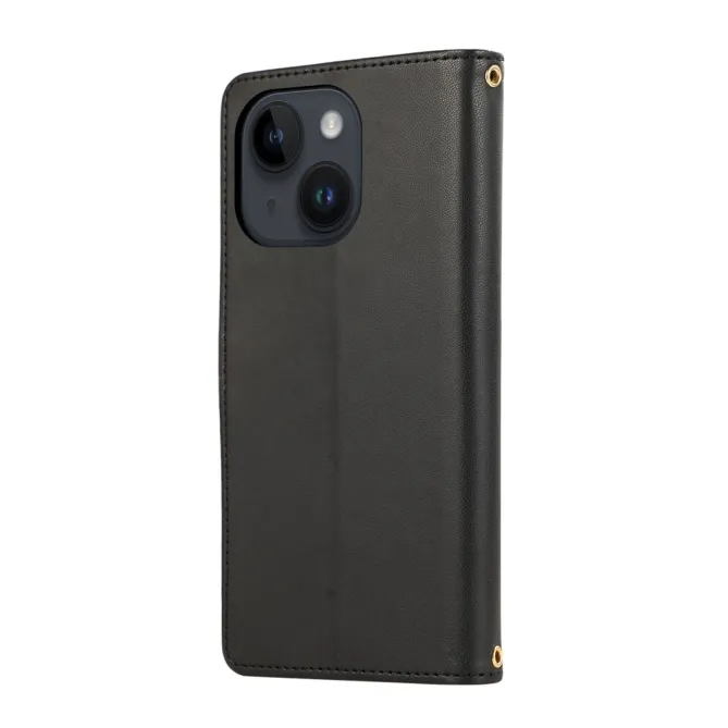 Housse iPhone 15 Matelassée Zippée Multi-Cartes Dragonne