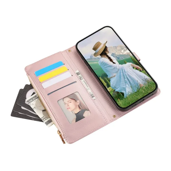 Housse iPhone 15 Matelassée Zippée Multi-Cartes Dragonne