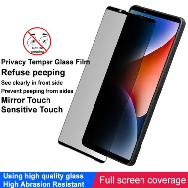 Verre Trempé Anti-Espion Sony Xperia 1 VIII Couverture Intégrale