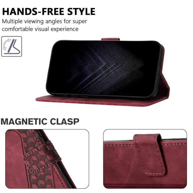 Housse Sony Xperia 1 VIII Motif Cubes Gaufré Support