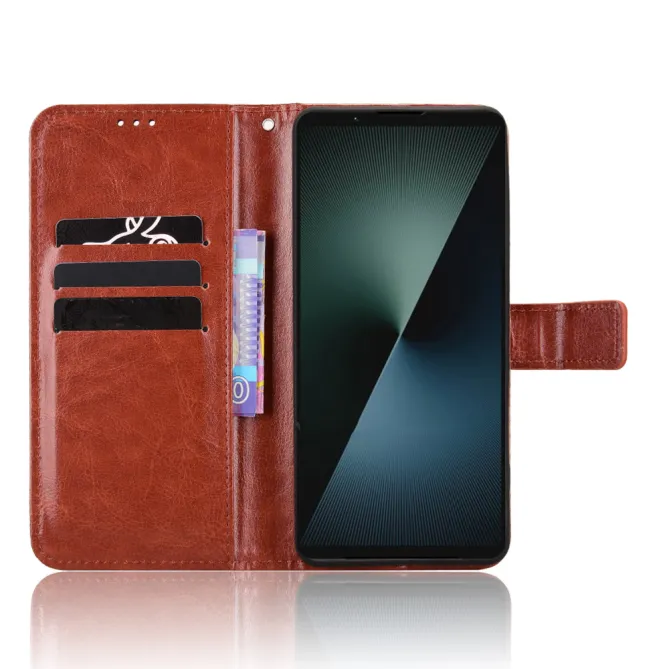 Housse Sony Xperia 1 VIII Portefeuille Effet Cuir Patiné