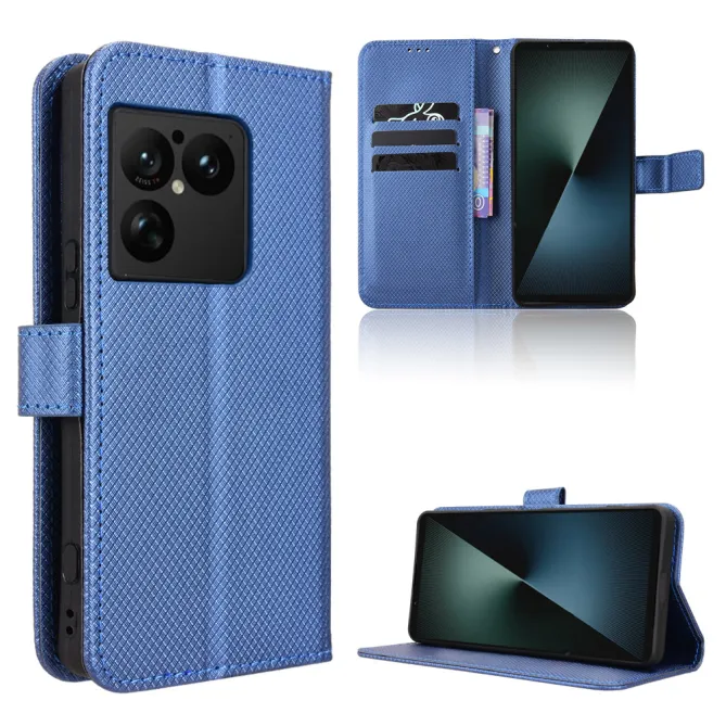 Housse Sony Xperia 1 VIII Texture Diamant avec Lanière