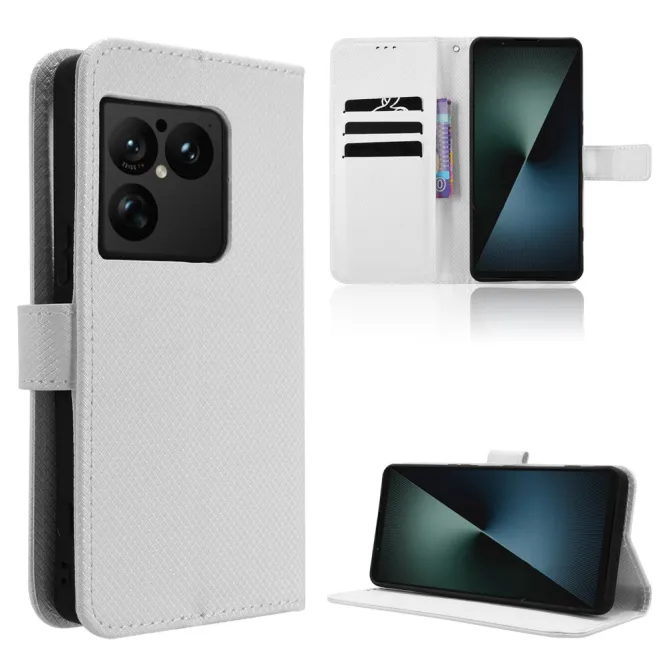 Housse Sony Xperia 1 VIII Texture Diamant avec Lanière