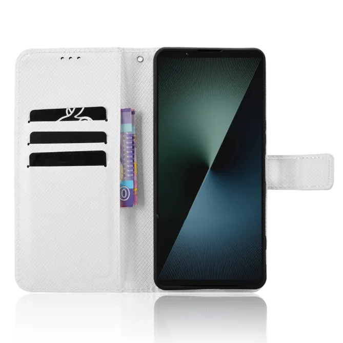 Housse Sony Xperia 1 VIII Texture Diamant avec Lanière