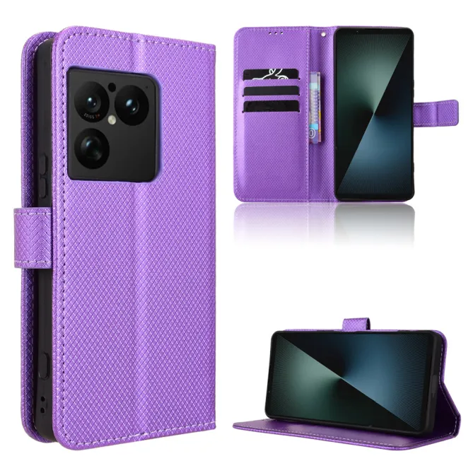 Housse Sony Xperia 1 VIII Texture Diamant avec Lanière