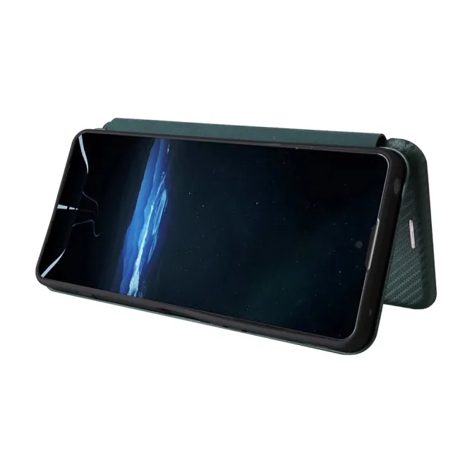 Housse Fibre de Carbone Sony Xperia 1 VIII Simili Cuir Magnétique