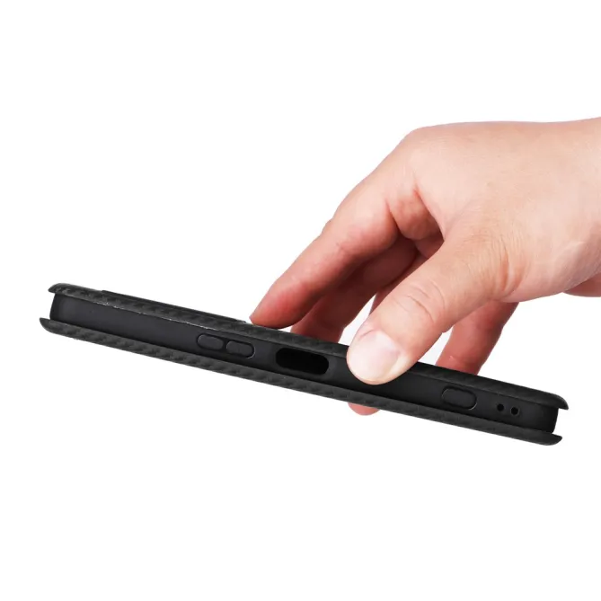 Housse Fibre de Carbone Sony Xperia 1 VIII Simili Cuir Magnétique