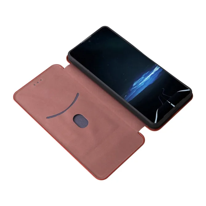 Housse Fibre de Carbone Sony Xperia 1 VIII Simili Cuir Magnétique