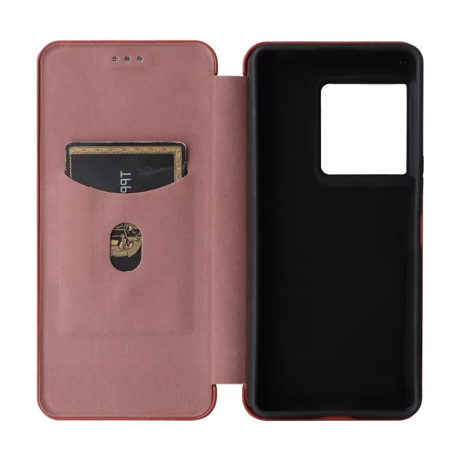 Housse Fibre de Carbone Sony Xperia 1 VIII Simili Cuir Magnétique