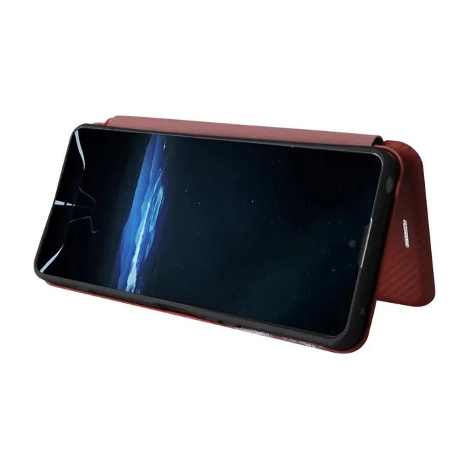 Housse Fibre de Carbone Sony Xperia 1 VIII Simili Cuir Magnétique