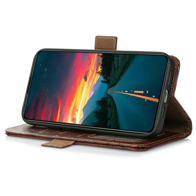 Housse Sony Xperia 1 VIII Cuir Véritable Effet Peau d'Autruche