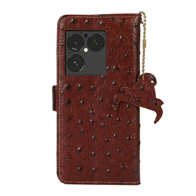 Housse Sony Xperia 1 VIII Cuir Véritable Effet Peau d'Autruche