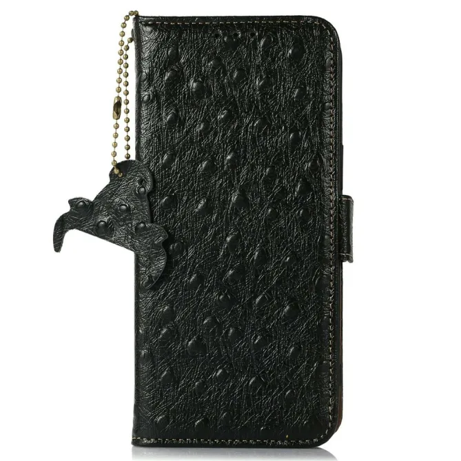 Housse Sony Xperia 1 VIII Cuir Véritable Effet Peau d'Autruche
